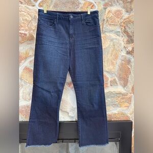 Sanctuary Jolie Kick Flared Crop Raw Hem Jeans 32